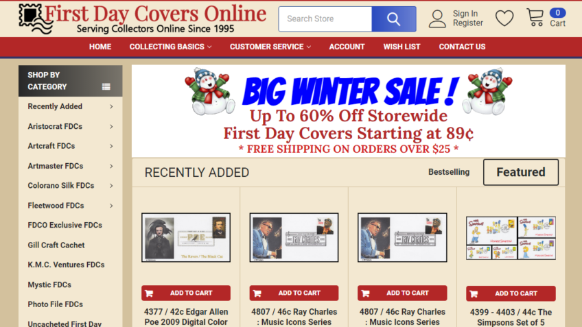 First Day Covers Online